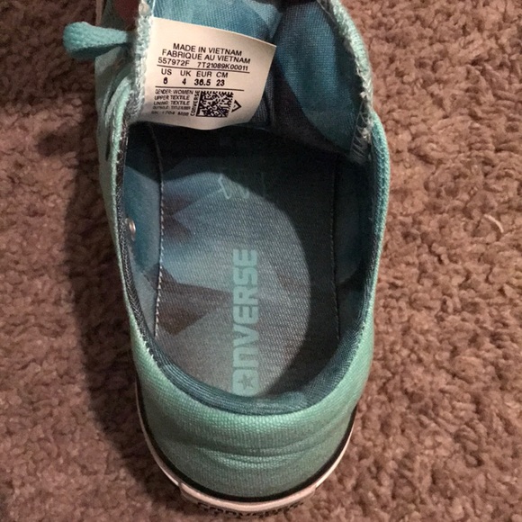 Converse All Stars Aqua Women’s Size 6 - Picture 2 of 4